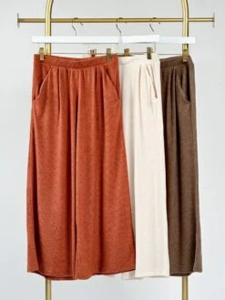 Ribbed Wide Leg Pants W/ Pockets | S-3XL SET W/ Sku47595